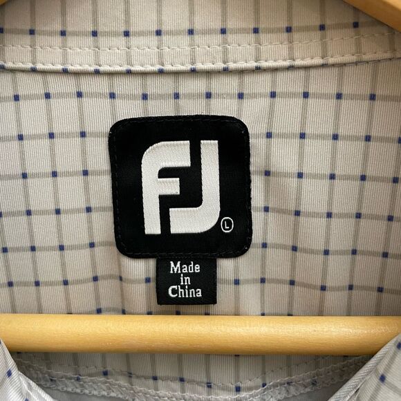 FootJoy Polo Shirt Mens Size Large Gray Embroidered Logo Golf - Picture 5 of 10